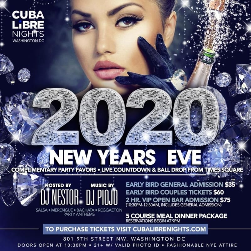 Cuba Libre New Years Eve Washington DC Go Gurlz Entertainment